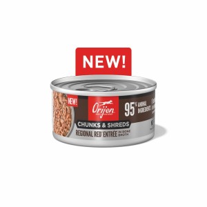 Orijen Chunks & Shreds, Regional Red Entrée Grain Free Wet Cat Food 3oz*12 / 85g*12 | 90258-QKUZ