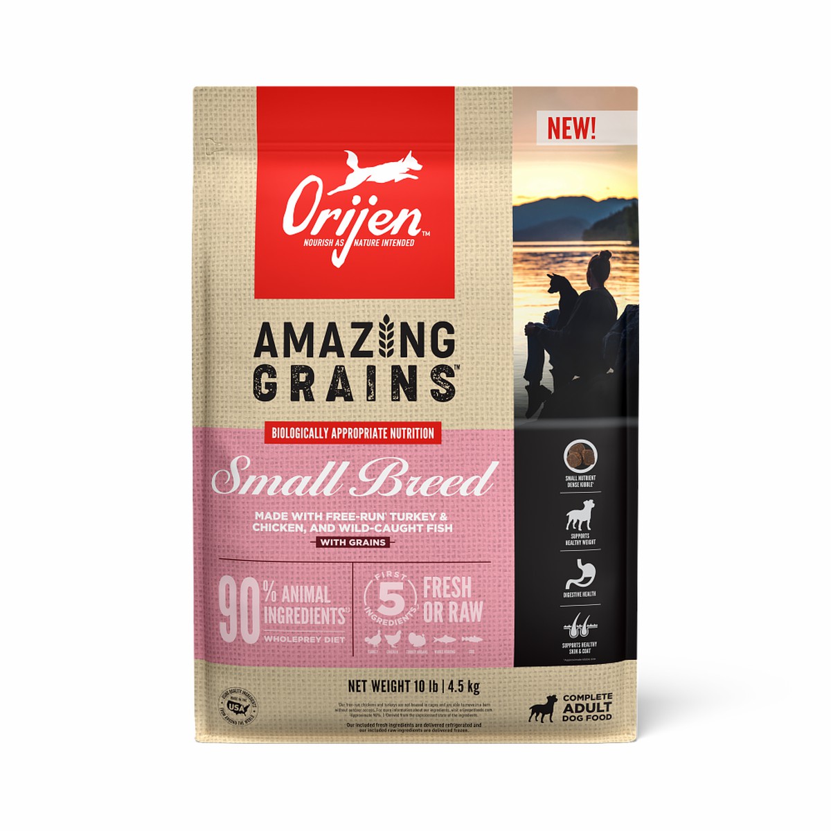 Orijen Amazing Grains™, Small Breed Grain Inclusive Dry Dog Food 10lb / 4.5kg | 49615-SRPI