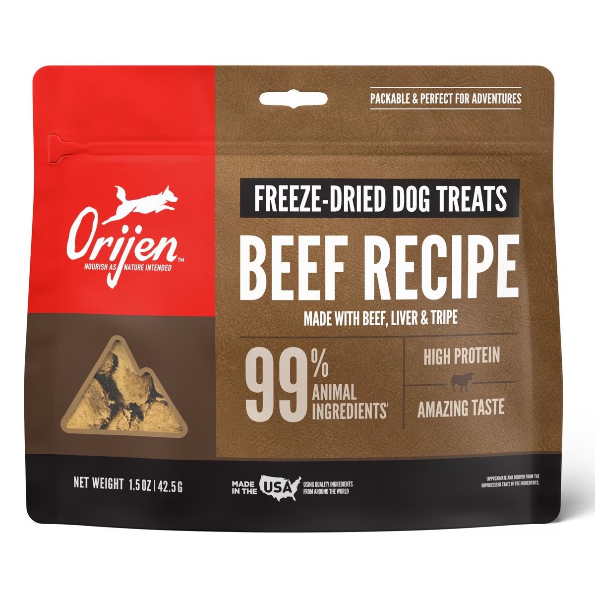 Orijen Beef Recipe Free Freeze-Dried Dog Treats 1.5oz / 42.5g | 74819-DHRX