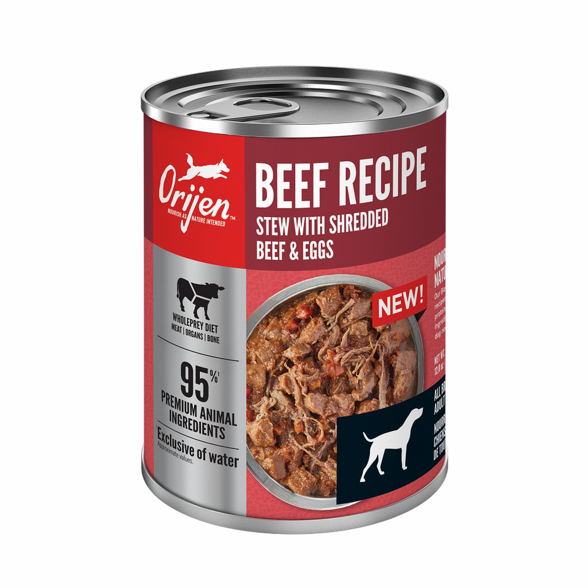 Orijen Beef Recipe Stew with Shredded Beef & Eggs Grain Free Wet Dog Food 12.8oz*12 / 363kg | 42589-EILM