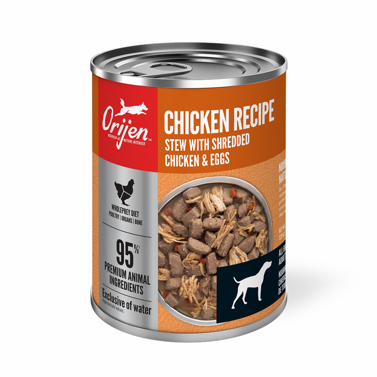 Orijen Chicken Recipe Stew with Shredded Chicken & Eggs Grain Free Wet Dog Food 12.8oz*12 / 363kg | 20756-SRKQ