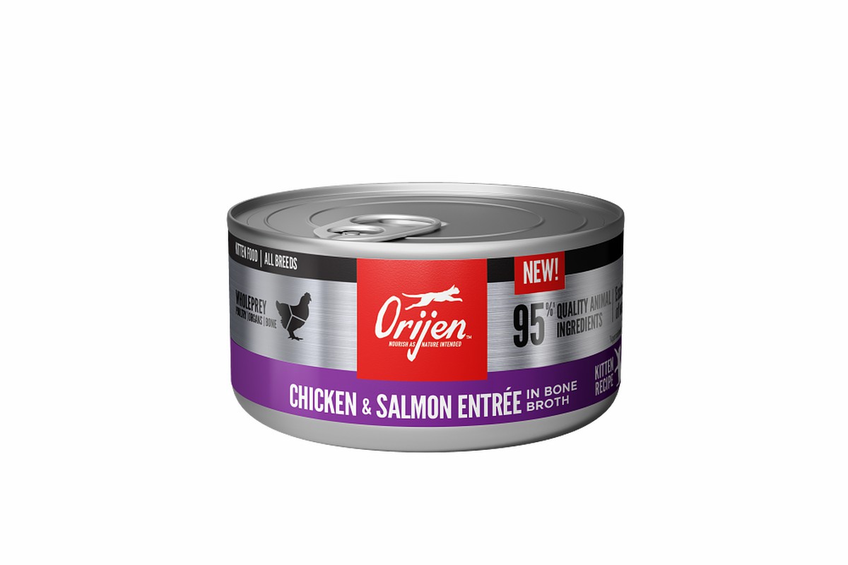 Orijen Chicken & Salmon Entrée Wet Kitten Food Grain Free Wet Cat Food 3oz*24 / 85g*24 | 46975-SOAH