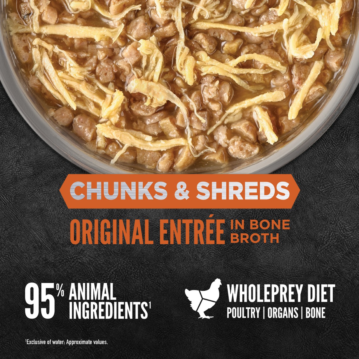 Orijen Chunks & Shreds, Original Entrée Grain Free Wet Cat Food 3oz*12 / 85g*12 | 82631-URWC