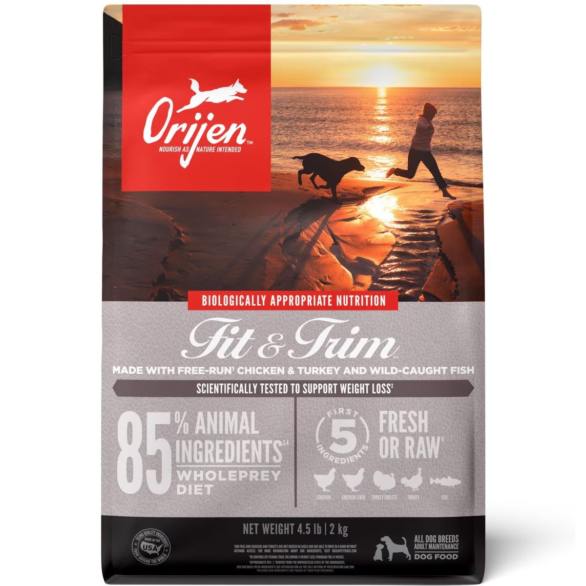 Orijen Fit & Trim™ Grain Free Dry Dog Food 4.5lb / 2kg | 73829-AOFD