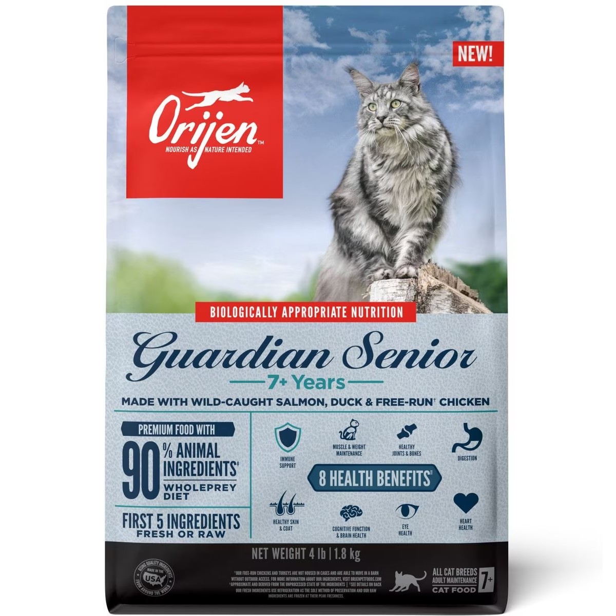 Orijen Guardian Senior Formula Grain Free Dry Cat Food 4lb / 1.8kg | 57190-QNCV