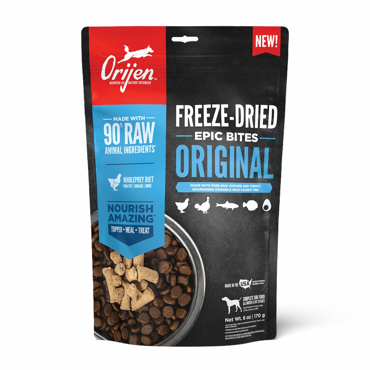 Orijen Original, Epic Bites Grain Free Freeze-Dried Food 6oz / 170g | 87612-KODU