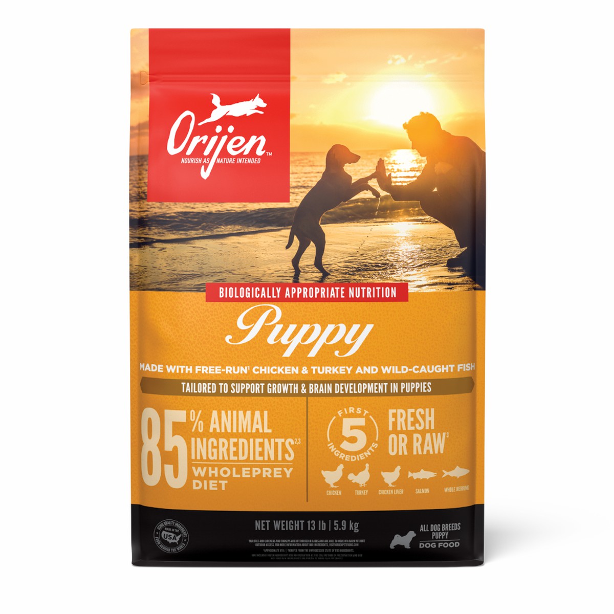 Orijen Puppy Grain Free Dry Dog Food 13lb / 6kg | 28750-LGQX