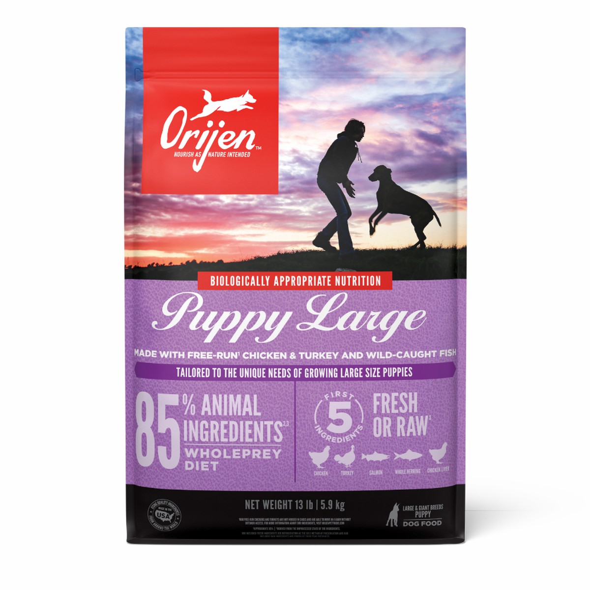 Orijen Puppy Large Grain Free Dry Dog Food 13lb / 6kg | 86295-EYLF