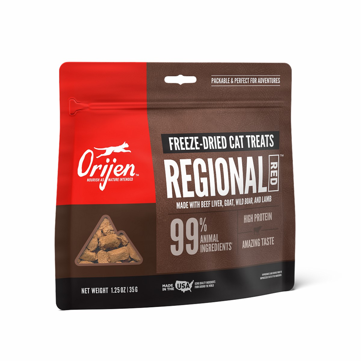 Orijen Regional Red Grain Free Freeze-Dried Cat Treats 1.25oz / 35g | 16780-GRAV