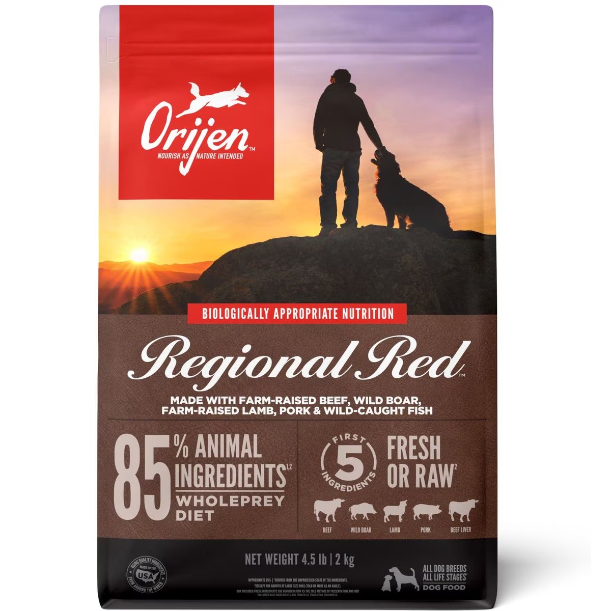 Orijen Regional Red™ Grain Free Dry Dog Food 4.5lb / 2kg | 37859-SBVW