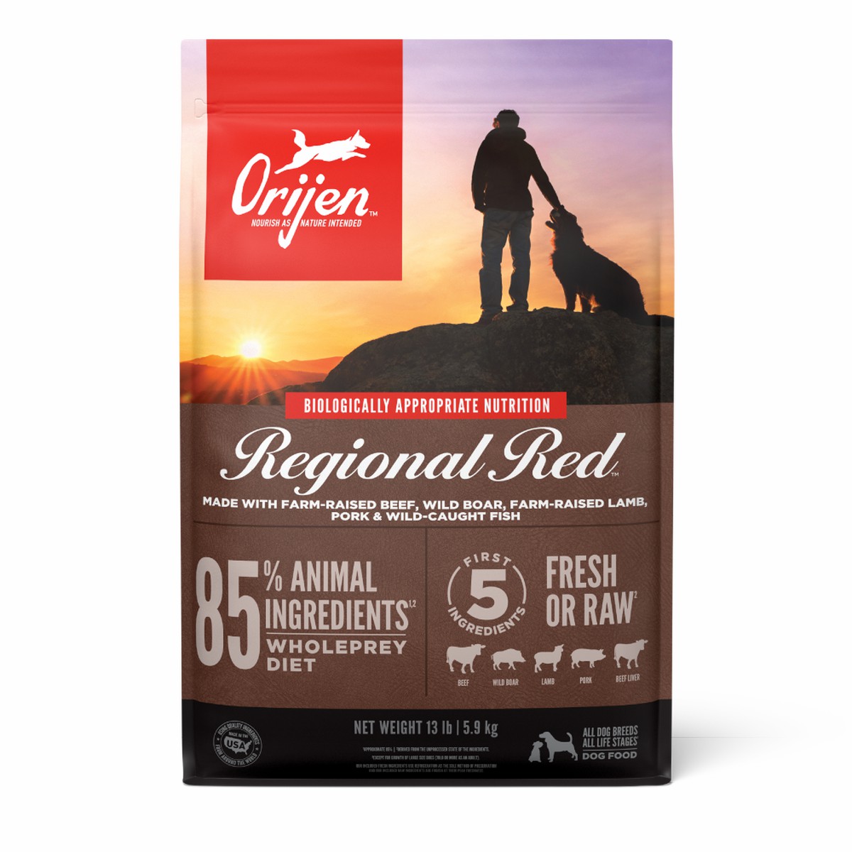 Orijen Regional Red™ Grain Free Dry Dog Food 13lb / 6kg | 74823-ZLGC