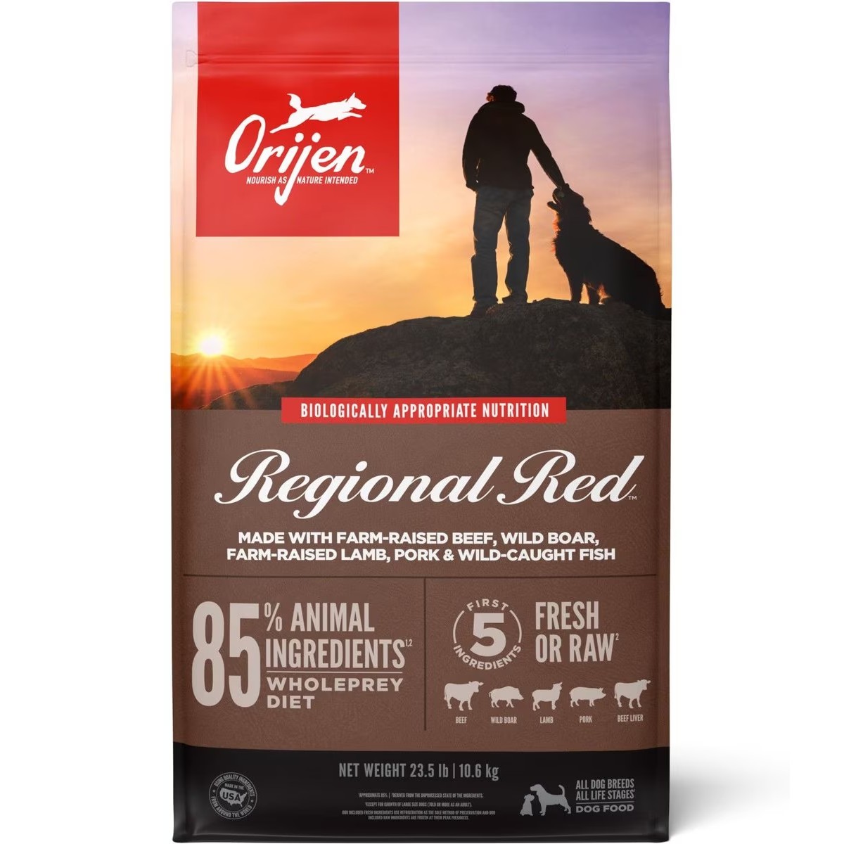 Orijen Regional Red™ Grain Free Dry Dog Food 23.5lb / 10.6kg | 59713-CFQN