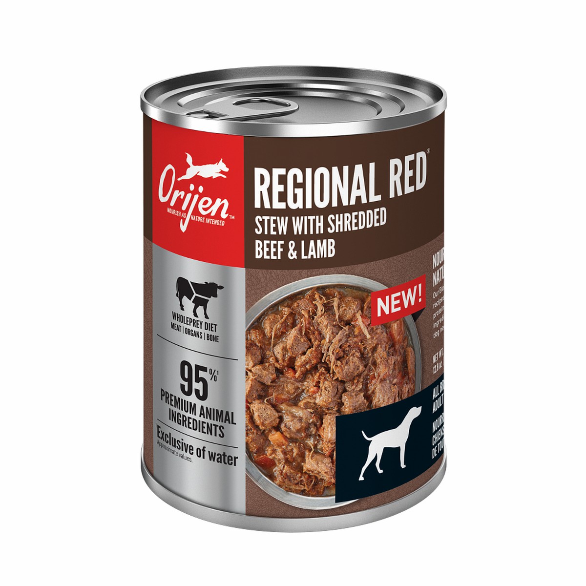 Orijen Regional Red Stew with Shredded Beef & Lamb Grain Free Wet Dog Food 12.8oz*12 / 363kg | 08572-AZPI