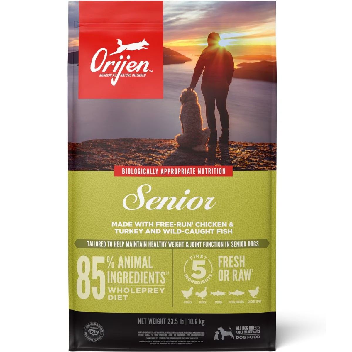 Orijen Senior Grain Free Dry Dog Food 23.5lb / 10.6kg | 04153-XCIH