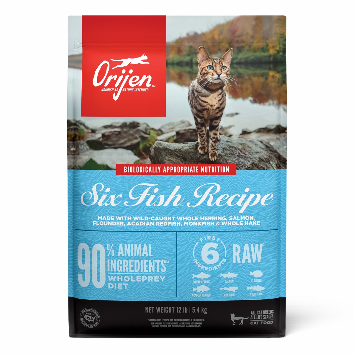 Orijen Six Fish™ Grain Free Dry Cat Food 12lb / 5.4kg | 61948-JMPG