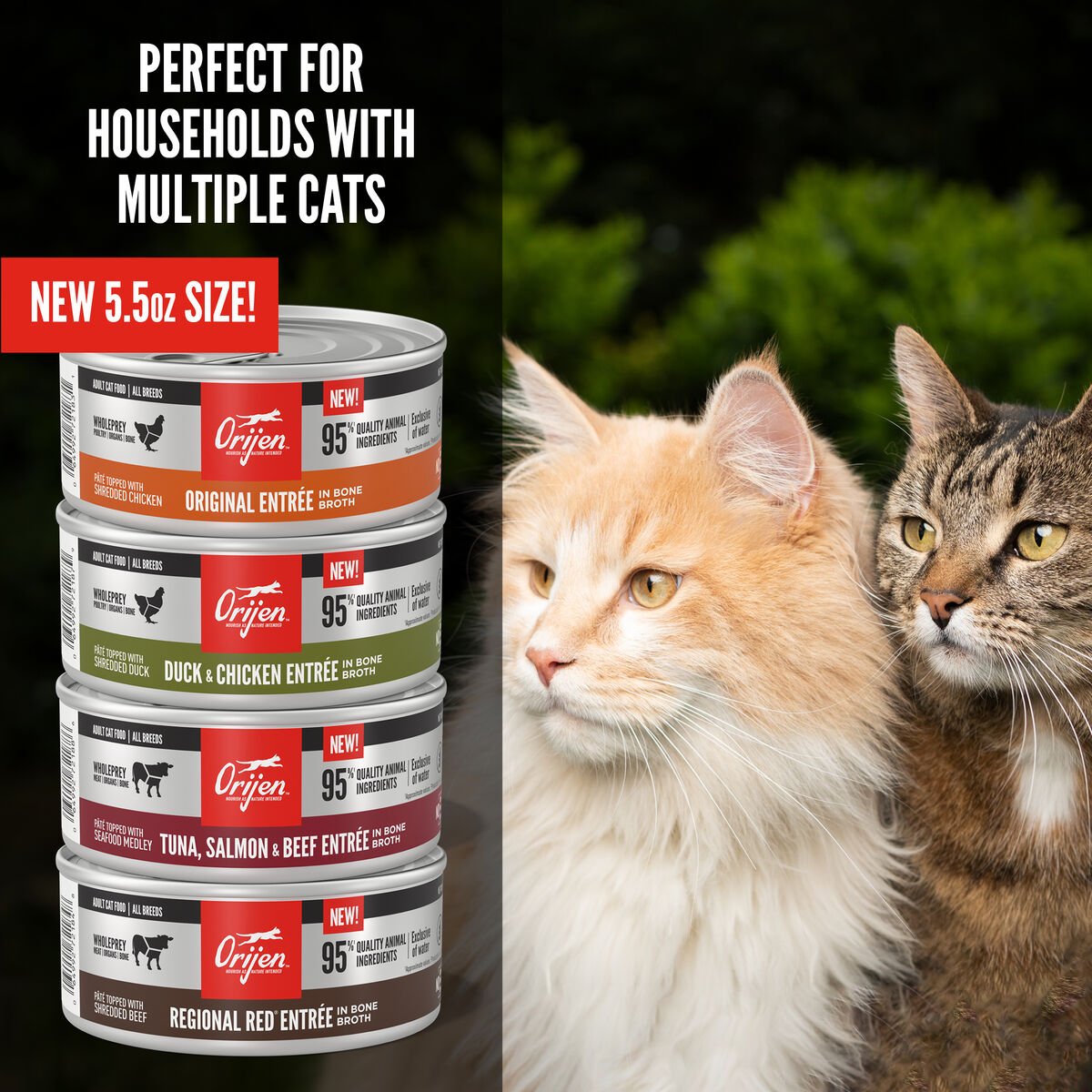 Orijen Tuna, Salmon & Beef Entrée Wet Cat Food Grain Free Wet Cat Food 3oz*24 / 85g*24 | 42507-ZUAX