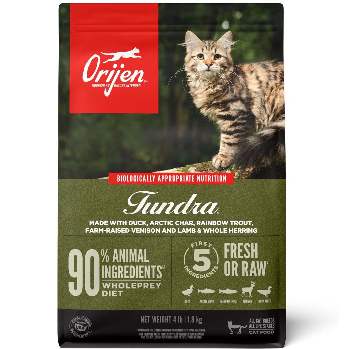 Orijen Tundra® Grain Free Dry Cat Food 4lb / 1.8kg | 24571-JOQW