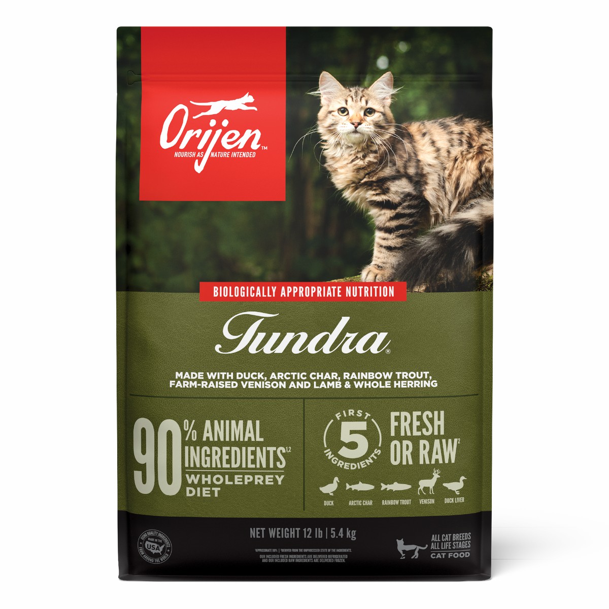 Orijen Tundra® Grain Free Dry Cat Food 12lb / 5.4kg | 74135-AJBU